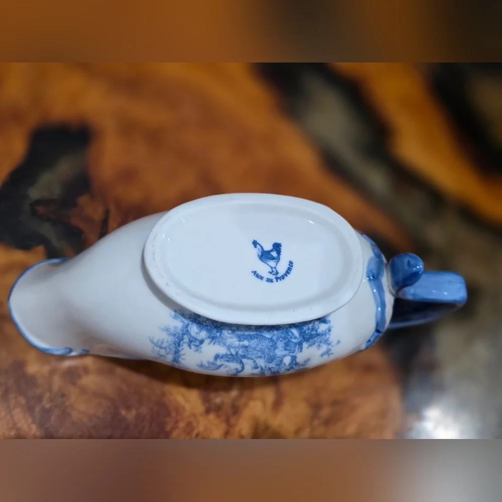 Aux Au Provence China VERY RARE Antique Porcelain Sauce Boat 18th Century - Picture 8 of 8